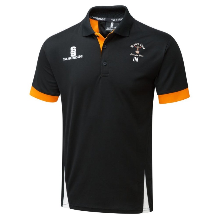 Brown Cow Rounders Blade Polo : Black / Orange / White