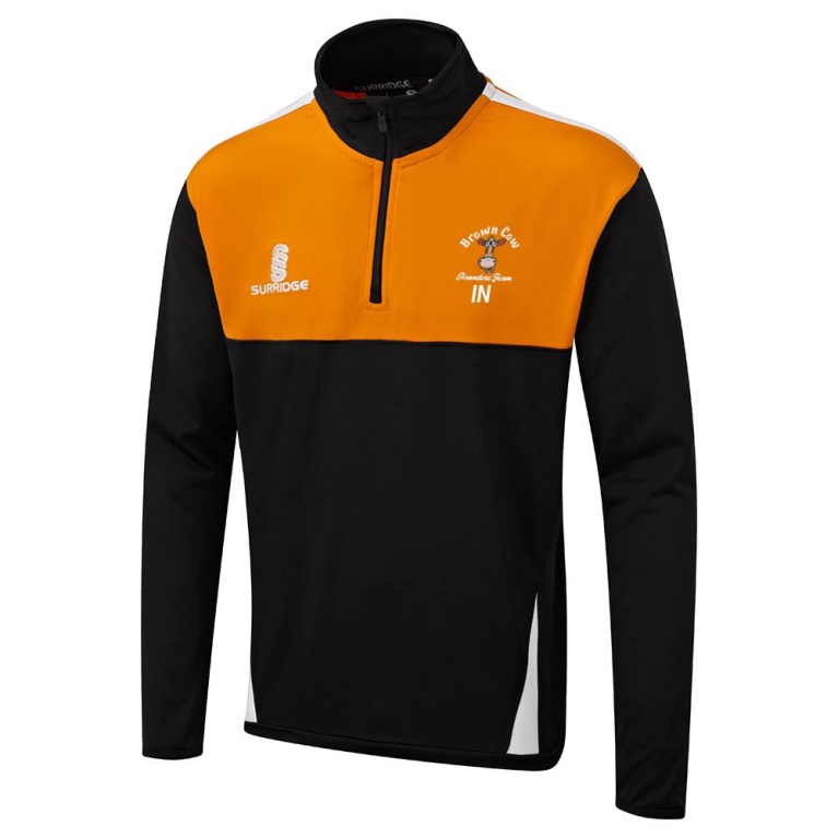 Brown Cow Rounders Blade Performance Top : Black/Orange/White